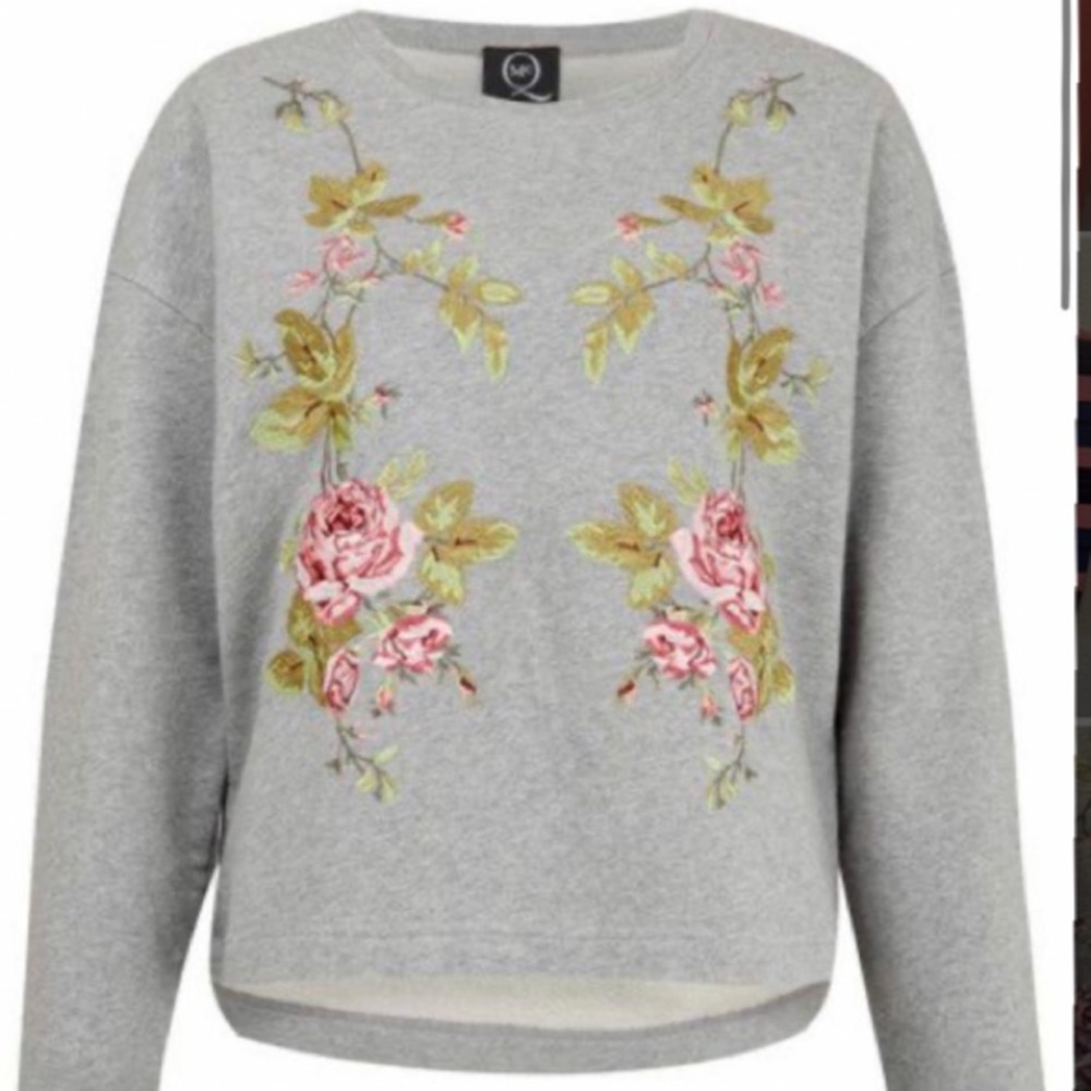 Alexander McQueen Floral Embroidered Sweater